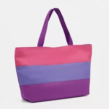 Сумка пляжная на молнии, цвет фиолетовый/сиреневый/розовый