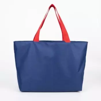 Сумка пляжная на молнии, цвет синий