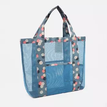 Сумка пляжная без застёжки, цвет серый