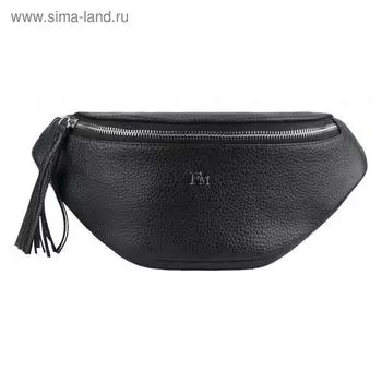 Сумка поясная, черный, 350x125x50