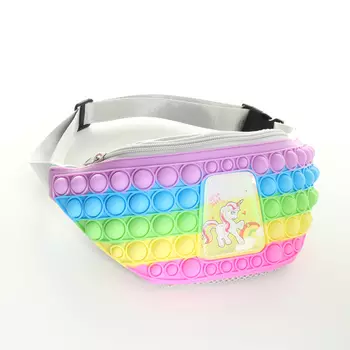 Сумка поясная детская на молнии «Выбражулька», pop it, цвет разноцветный