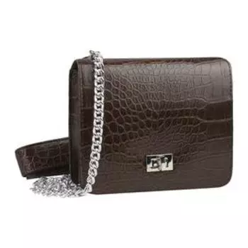 Сумка поясная, коричневый, 160x130x50