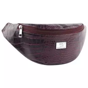 Сумка поясная, молния, иск.кожа, цвет бордовый 350x120x50