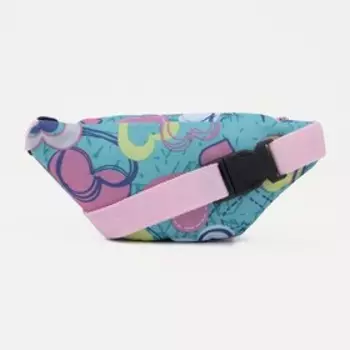 Сумка поясная на молнии, цвет бирюзовый