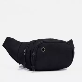 Сумка поясная на молнии, цвет чёрный