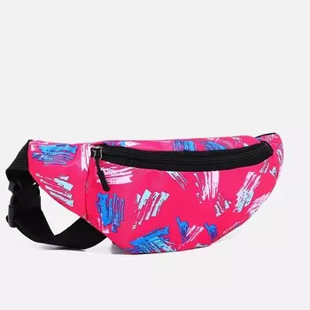 Сумка поясная на молнии, цвет розовый