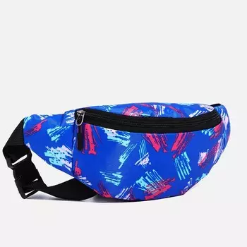 Сумка поясная на молнии, цвет синий