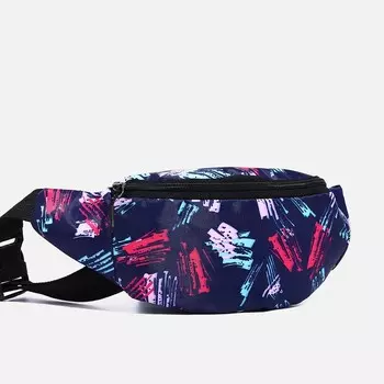 Сумка поясная на молнии, цвет синий