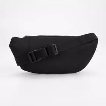 Сумка поясная на молнии, наружный карман, цвет чёрный