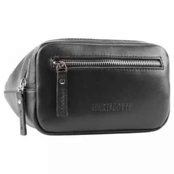 Сумка поясная, одел на молнии, цвет черный 19,2х13,2х5см