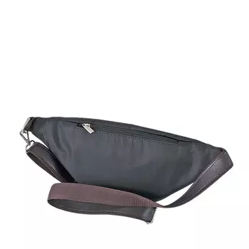 Сумка поясная, отдел на молнии, цвет черный 14х29х10см