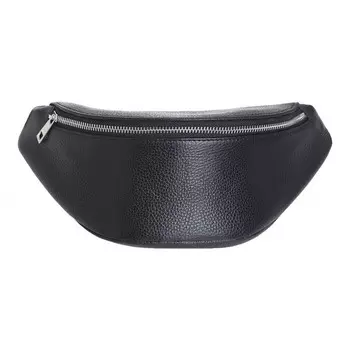 Сумка поясная, отдел на молнии, цвет черный 35х12х5см