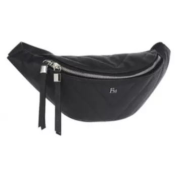 Сумка поясная, отдел на молнии, цвет черный 35х12х5см