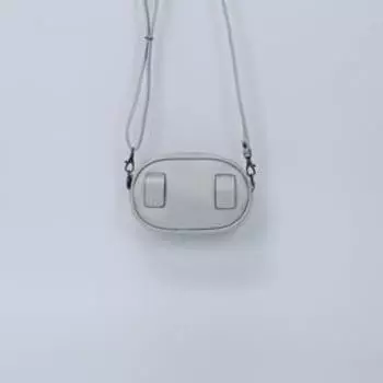 Сумка поясная, отдел на молнии, цвет серебристый