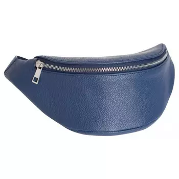 Сумка поясная, отдел на молнии, цвет синий 35х12х5см