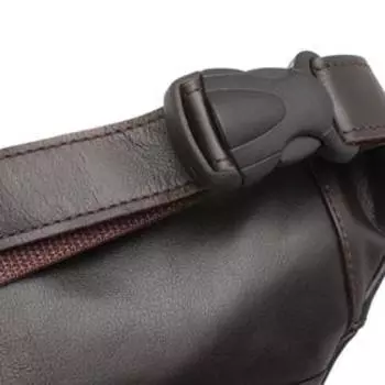 Сумка поясная, отдел на молнии, наружный карман, цвет коричневый