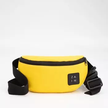 Сумка поясная, отдел на молнии, наружный карман, цвет жёлтый