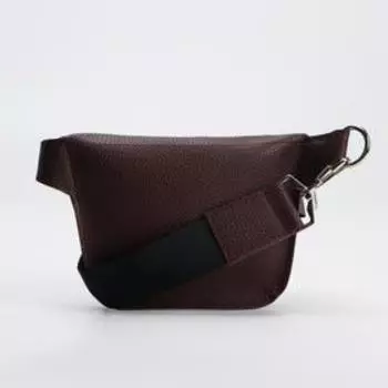 Сумка поясная, отдел на молнии, регулируемый ремень, цвет бордовый