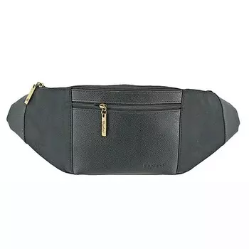 Сумка поясная (В2765-00140) комбинированный материал (тестиль + НК), черный, 1х210х43 см