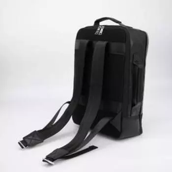 Сумка-рюкзак, 2 отдела на молнии, наружный карман, цвет чёрный