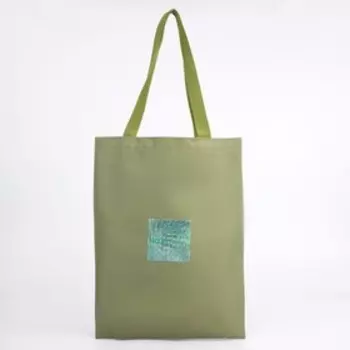 Сумка с голографической нашивкой «NO PLASTIC»