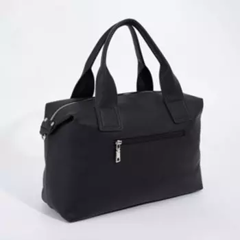 Сумка-саквояж на молнии, цвет чёрный