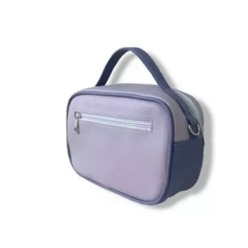 Сумка саквояж, отдел на молнии, цвет лиловый/пудра/сирень