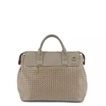 Сумка саквояж, отдел на молнии, цвет темно-бежевый 30х43х18см