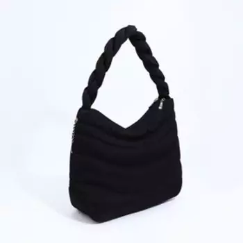 Сумка-шопер, 2 отдела на молнии, 2 наружных кармана, цвет чёрный