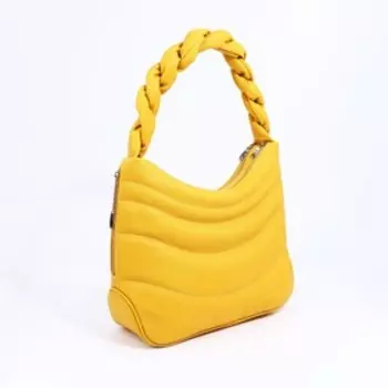 Сумка-мешок, 2 отдела "Оливи" на молнии, 2 наружных кармана, цвет жёлтый