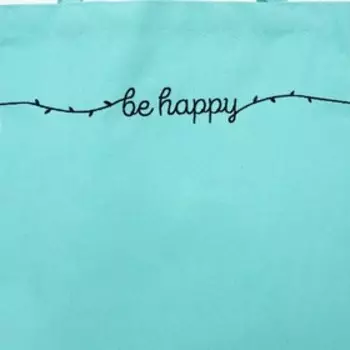 Сумка шопер Be happy, 350.540 см, голубой