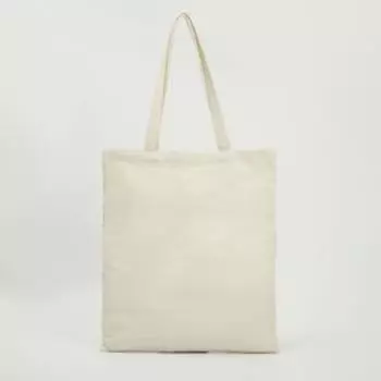 Сумка-шопер без молнии, без подклада, цвет бежевый