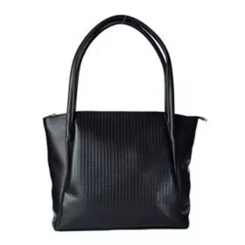 Сумка шопер иск.кожа, отдел на молнии, цвет черный 39х12х29см