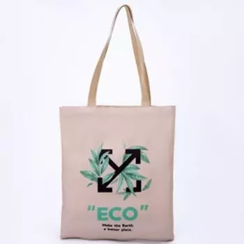 Сумка-шопер «Экология», без молнии, без подкладки, цвет бежевый