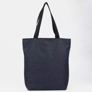 Сумка-шопер на молнии, без подклада, с косметичкой, цвет чёрный