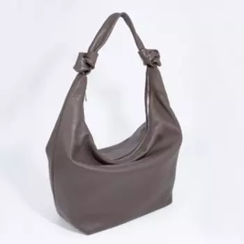 Сумка-шопер на молнии, цвет коричневый