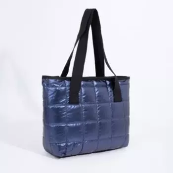 Сумка-шопер на молнии, цвет синий