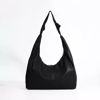 Сумка - мешок женская на молнии, 391127 см, чёрная