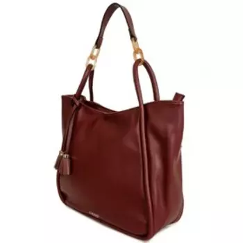 Сумка шопер, отдел на молнии, цвет бордовый 35х34х14см