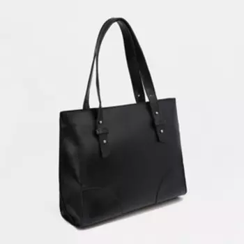 Сумка-шопер на молнии, цвет чёрный