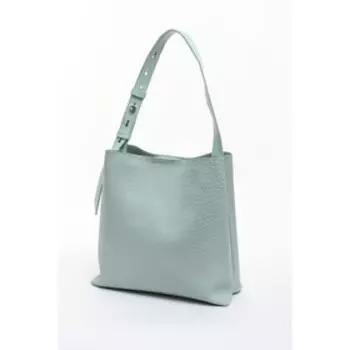 Сумка шопер, отдел на молнии, цвет зеленый 30х32х10см