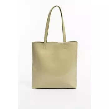 Сумка шопер, отдел на молнии, цвет зеленый 35х37х7см