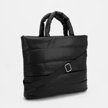 Сумка-шопер на молнии, цвет чёрный