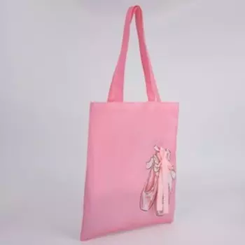 Сумка шопер «Пуанты», 350.540 см, с лентой, розовый