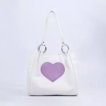 Сумка-шопер женская на молнии, размер 30925 см, белая