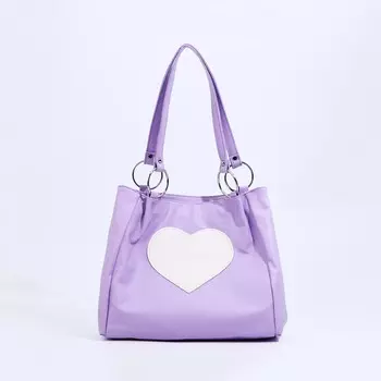 Сумка-шопер женская на молнии, размер 30925 см, фиолетовая