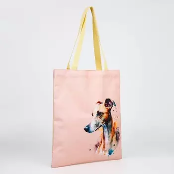 Сумка шопер "Борзая" 35 х 0,5 х 40, отд без молнии, без подклада, бежевая