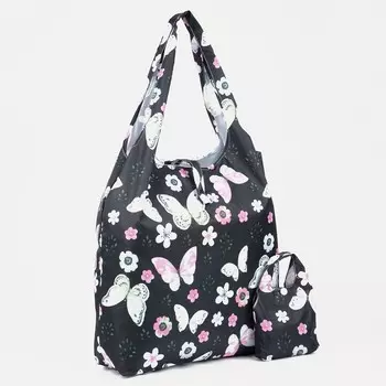 Сумка хозяйственная на кнопке, складная, цвет синий