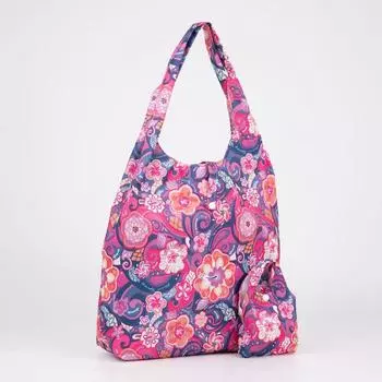 Сумка складная на кнопке, цвет малиновый