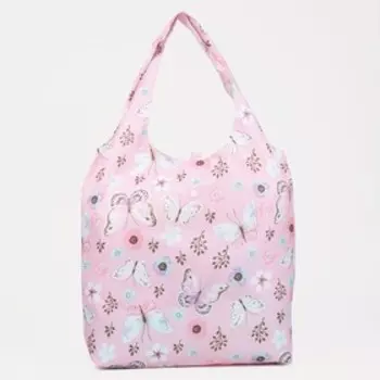 Сумка складная на кнопке, цвет розовый